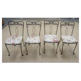 1258	LOT OF 4 METAL PATIO SIDE CHAIRS