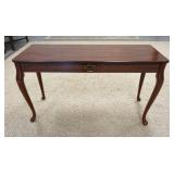 1262	MAHOGANY HALL TABLE, 28 IN HIGH X 50 IN WIDE X 18 IN DEEP