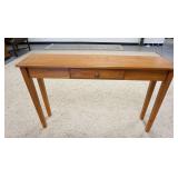 1263	PINE ONE DRAWER HALL TABLE, 30 IN HIGH X 48 IN WIDE X 10 3/4 IN DEEP