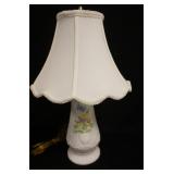 1281	BELLEEK WOODLAND BOUQUET LAMP DESIGNED BY MARIE MCGRELLIS, 20 IN HIGH