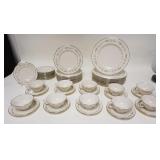 1294	LENOX BROOKDALE CHINA SET, 51 PIECE, 11-6 1/2 IN PLATES, 10-8 1/2 IN PLATES, 10-10 1/2 INPLATES