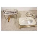 1300	LOT OF SILVERPLATE WARMING DISHES