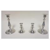 1302	KIRK STIEFF PEWTER CANDLESTICKS, TALLEST IS 7 1/4 IN HIGH