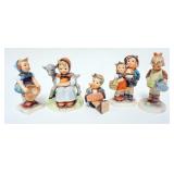 1305	LOT OF 5 HUMMELS LARGEST IS 4 1/2 IN H 