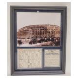 1322	BASEBALL MEMORABILIA PHOTO OF YANKEE STADIUM (COPY) RED SOX-YANKEES SCORE CARD & A REPRINT OF A