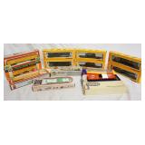 1019	LOT OF HO MODEL TRAINS W/ ORIGINAL BOXES INCLUDES LIFE-LIKE, COX & AMBROID