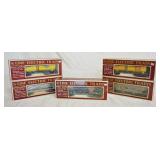 1034	5 K-LINE O/O27 GAUGE TRAIN MODELS W/ ORIGINAL BOXES