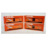 1051	4 LIONEL MPC WESTERN PACIFIC BOX CAR MODELS ALL ARE 6-9723 W/ ORIGINAL BOXES