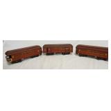 1146	LOT OF 3 AMERICAN FLYER LINES TRAIN CARS 14 IN L 