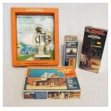 1202	LIONEL MODEL TRAIN ACCESSORIES/BUILDING KIT. LOT INCLUDES LIONEL HO ROTARY BEACON 5-4501, LIONE