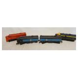 1237	LOT OF LIONEL MODEL TRAINS, INCLUDES DIESEL SWITCHER & CAR 217, SANTA FE 208, & THE TEXAS SWITC
