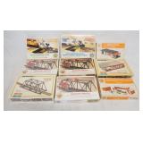 1256	9 BACHMANN MODEL BUILDING KITS, THREE OF WHICH ARE SEALED IN BOX