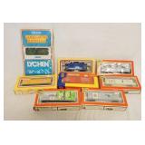 1261	LOT OF 6 LIFE LIKE HO GAUGE MODEL TRAINS PLUS LIFE LIKE LANDSCAPING MADTERIALS GREEN LYCHEN