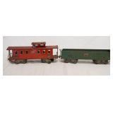 1289	2 AMERICAN FLYER LINES STANDARD GAUGE TRAIN CARS, 4021 & 4017 LARGEST 14 1/4 IN L 