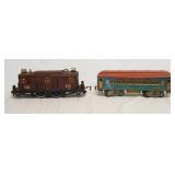 1290	2 AMERICAN FLYER STANDARD GAUGE TRAIN CARS 4019 & PULLMAN 4251. LARGEST IS 14 3/4 IN L 