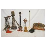 1360	LOT OF MODEL TRAIN ACCESSORIES MOSTLY DAMAGED PLUS TWO TENDERS 