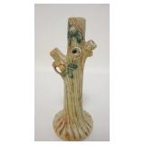 1013	WELLER ART POTTERY TREE TRUNK VASE, 8 5/8 IN HIGH