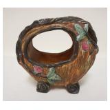 1017	WELLER WARWICK BASKET, 8 1/4 IN WIDE X 7 3/4 IN HIGH