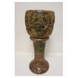 1026	ROSEVILLE IMPERIAL POT & PEDESTAL, 28 1/4 IN HIGH