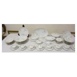 1036	54 PIECE NORITAKE *HELENE* DINNERWARE SET #5602, PLATTER IS 14 1/4 IN