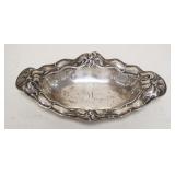 1065	STERLING SILVER ART NOUVEAU BOWL, A, #1120, MONOGRAMMED M, 3.275 TOZ, 9 IN X 5 1/2 IN