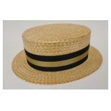 1131	ANTIQUE MENS STRAW HAT, WORTH & WORTH MADISON AVE NEW YORK