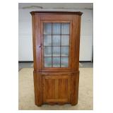 1138	ANTIQUE PINE 2 PART CORNER CABINET, APPROXIMATELY 42 IN X 28 IN X 84 IN IGH