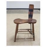 1140	ANTIQUE WOOD PRIMITIVE BENCH W/VICE, 17 IN X 28 IN X 42 IN