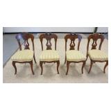 1147	ANTIQUE EMPIRE STYLE SIDE CHAIRS, SET OF 4, SOME WEAR TO SEATS