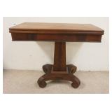 1164	EMPIRE WALNUT GAME TABLE, 33 IN X 34 IN X 28 IN HIGH