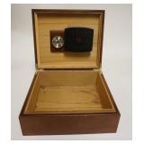 1179	HAVAN MIST WOODEN HUMIDOR, 10 5/8 X 9 IN X 4 1/2 IN HIGH