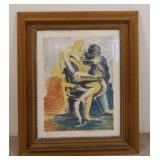 1196	OSSIP ZADKINE LIMITED EDITION PRINT, MAN & WOMAN, #178 OF 210, PENCIL SIGNED, 1964, 28 3/4 IN X