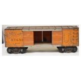1199	LARGE SANTE FE BOX CAR FROM RIDE ON TRAIN, SMITH-MILLER, C-2157, 33 IN LONG X 12 1/2 IN HIGH