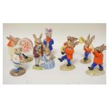 1208	GROUP OF 8 ROYAL DOULTON BUNNYKIN FIGURES, TALLEST IS 4 5/8 IN