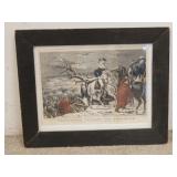 1222	N CURRIER *WASHINGTON CROSSING THE DELAWARE*, 17 1/2 IN X 14 IN INCLUDING FRAME