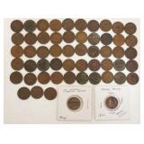 1244	LOT OF 55 INDIAN HEAD CENTS