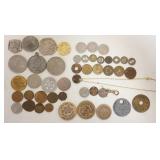 1251	LOT OF MISC TOKENS, SOUVENIR COINS, REPRODUCTION COINS, ETC