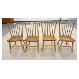 1271	SET OF 4 HITCHCOCK SPINDLE BACK CHAIRS, STENCIL DECORATED
