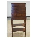 1294	9 DRAWER STEPBACK SPICE CABINET WITH A 2 SHELF BASE, 20 1/2 IN WIDE, 50 1/4 IN HIGH, 12 3/4 IN 