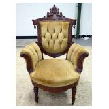 1304	VICTORIAN GENTLEMANS ARM CHAIR, 31 IN WIDE, 44 IN HIGH