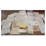 1333	LARGE LOT OF EARLY PAPER, INCLUDING BELL HEADS, DEEDS, LAND GRANTS, LETTERS & AN 1878 WAYNE COU