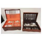 1340	SILVERPLATED FLATWARE LOT, COMMUNITY PLATE *SOUTH SEAS* SET W/BOX & BOX OF MISC W/PARTIAL SETS,