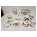 1341	MISC DINNERWARE LOT W/ROYAL DOULTON *HAMPSHIRE* 14 1/2 IN ROUND PLATTER, COPELAND SPODE *GAINSB