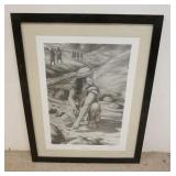 1342	LIMITED EDITION PRINT *DAVID THE FIVE STONES*, PENCIL SIGNED, #322 OF 950, 26 3/8 IN X 33 5/8 I