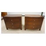 1026	2 BROWNSTONE 3 DRAWER NIGHTSTANDS, CONTEMPORARY, APPROXIMATELY 33 IN WIDE X 23 IN DEEP X 30 N H