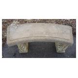 1049	CONCRETE GARDEN BENCH W.DRAGONFLY DESIGN, APPROXIMATELY 15 IN X 42 IN X 18 IN HIGH