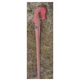 1056	ANTIQUE VICTORIAN HORSE HITCHING POST, 76 IN LONG