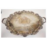 1200	LARGE PRESENTATION SILVER ON COPPER TRAY, 1899, 29 1/4 IN X 20 1/2 IN