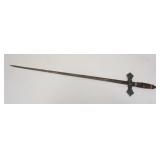 1237	SWORD W/ENGRAVED BLADE, 33 1/4 IN LONG