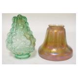 1243	2 SHADES, ONE SIGNED NUART CARNIVAL & A GREEN GRAPE CLUSTER